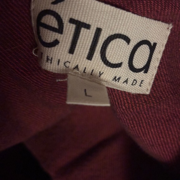 NWT Ética Larsen Utility Jumpsuit in broken heart red wine - L - Picture 12 of 12